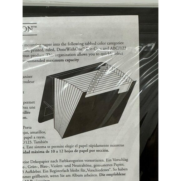 Creative Memories File Mate 1 Portable Organizer | 12 Tabs, 13 Divider Black NEW - Picture 3 of 7